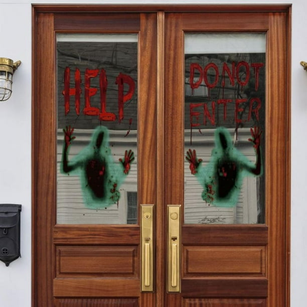 Spooky Halloween Decoration Sticker Vinyl Wall Art Decal 35 x 22 Indoor Outdoor Wall Door Living Room School Bedroom Home Office Apartment Decor Hello Skeleton Spooky Halloween Decoration Sticker Vinyl Wall Art Decal 35 x 22 Indoor Outdoor Wall Door Living Room School Bedroom Home Office Apartment Decor Hello Skeleton